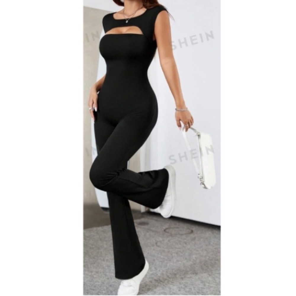 NIB Super cute one piece Black Cutout Jumpsuit
